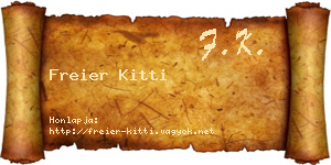 Freier Kitti névjegykártya